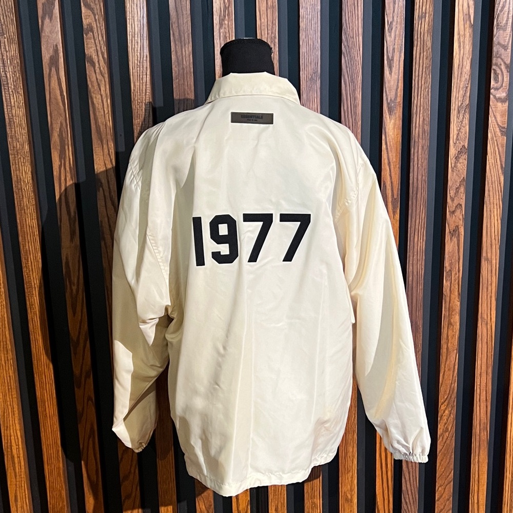 Essentials Nylon Coaches Jacket - Egg Shell / S - image 6